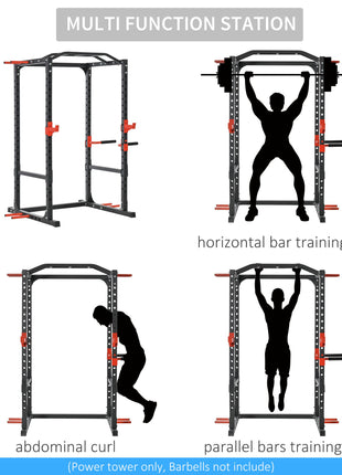 Power Tower Pull Up Bar Squat Rack Power Cage At Home Workout Equipment,Upper Body Strength Training Equipment