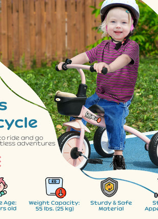 Tricycle for Kids Age 2-5, Toddler Bike for Children, Pink