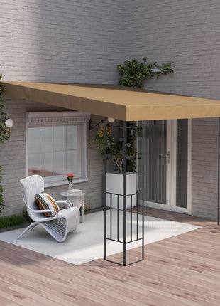 10' x 10' Outdoor Pergola Canopy, Metal Patio Canopy with Drainage Holes for Backyard, Garden, Coffee