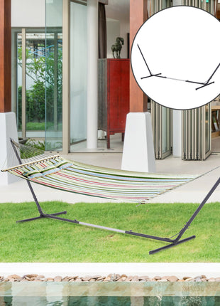 Universal Hammock Stand 10-13ft Adjustable Steel Stand Space-Saving and Portable Carrying for Indoor and Outdoor Use, Black