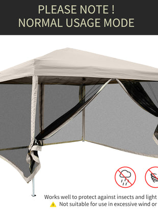 210D Oxford 10' x 10' Pop Up Canopy Tent with Netting, Instant Screen Room House, Tents for Parties, Height Adjustable, with Carry Bag, for Outdoor, Garden, Patio