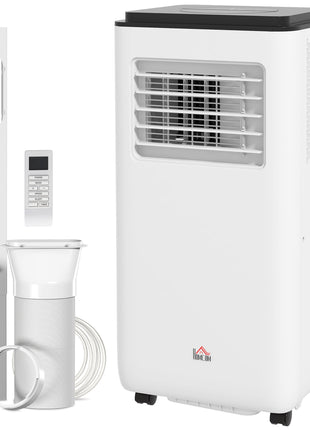 10,000 BTU Moible Air Conditioner 440 Sq. Ft., Dehumidifier Fan Auto Sleep with 24H Timer On/Off, Window Kit, White