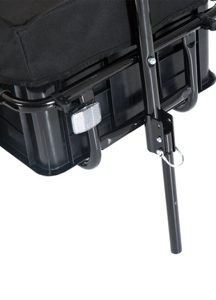 Bicycle Cargo Trailer with Removable Box and Waterproof Cover, Bike Wagon Trailer with Two 16in Wheels