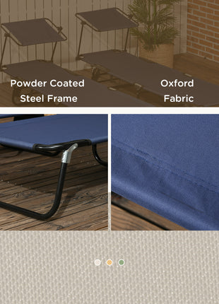 Chaise Lounge Pool Lounge Chairs Set of 2,Outdoor Sun Tanning Chairs,Reclining Back,Steel Frame and Side Pocket,Blue