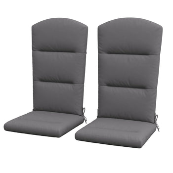 Outdoor Chair Cushions for Adirondack Chair, Replacement Cushions with Ties, Seat & Back Cushion, Gray