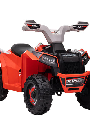 6V Electric Toy Car with Forward Backward, Wear-Resistant Wheels for Ages 18-36 Months, Red