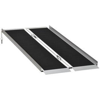 5' Skidproof Portable Wheelchair Ramp for Home, Steps, Doorways, Carpeted Foldable Handicap Ramp, Threshold Ramp