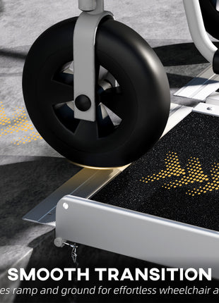 6' Skidproof Portable Wheelchair Ramp for Home, Steps, Doorways, Carpeted Foldable Handicap Ramp, Threshold Ramp
