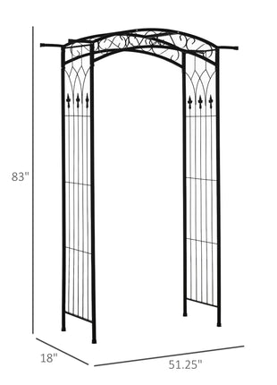 7Ft Garden Arch Arbor, Metal Arch Trellis for Climbing Vines, Garden Archway for Wedding, Bridal Party, Ceremony
