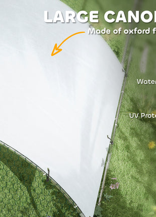 Large Metal Chicken Coop with Waterproof and Anti-UV Cover for Yard, Outdoor, Duck, Rabbit, 9.2' x 31.2' x 6.5'