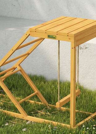 Chicken Activity Play for Healthy & Happy Animals with Chicken Perches & Hen Ladder, Chicken Coop Toy, Yellow