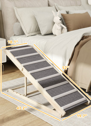 Dog Ramp for Couch, Foldable Pet Ramp for Small to Large Dog, 4 Adjustable Height from 16" to 23.5"