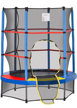 Φ5FT Kids Trampoline with Enclosure Net for Age 3 to 6 Years, Mixed Color