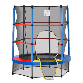 Φ5FT Kids Trampoline with Enclosure Net for Age 3 to 6 Years, Mixed Color