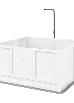 Whelping Box for Puppies with Pee Pad, Pig Rail, Adjustable Door for Small, Medium & Large Breed Dogs Birth, 41" x 39"
