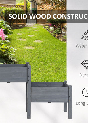 3 Tier Raised Garden Bed Freestanding Planter Box for Vegetables, Herb, Flowers