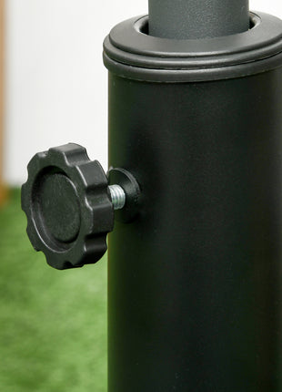 42lbs Resin Patio Umbrella Base, 20" Square Outdoor Umbrella Stand Holder for Parasol Poles 1.26", 1.5", and 1.9" Dia, Black