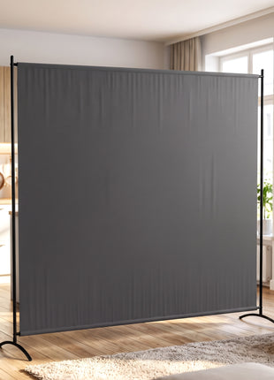 Outdoor Privacy Screen, 5.9FT Tall Room Divider with UPF30+ Protection, Freestanding Privacy Panel, Dark Gray