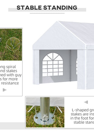 13 x 16.5 ft Heavy Duty Party Tent Outdoor Gazebo Wedding Tent Event Shelter Carport BBQ with Removable Sidewalls & Windows, Outside Waterproof Canopy for Parties, White