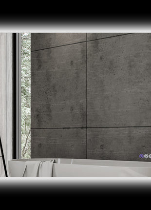 Dimmable Bathroom Mirror with Lights, 37" x 35" Backlit LED Mirror w/ Anti-Fog, Memory & Infinite Color Temperature