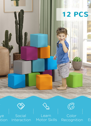 12 Piece Soft Play Blocks Soft Foam Toy for Toddler, Contemporary