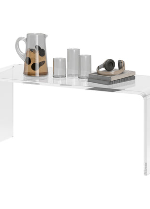 Acrylic Coffee Table 39" Long Rectangle Tea Table for Living Room Clear