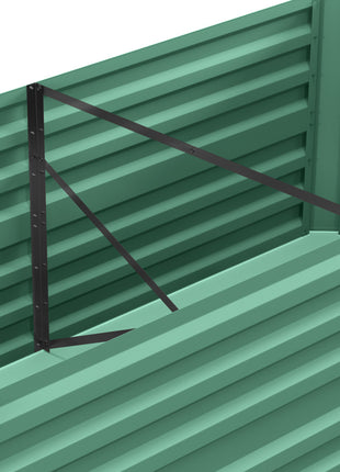 Galvanized Raised Garden Bed, Steel Outdoor Planters with Reinforced Rods, 71" x 36" x 23", Light Green