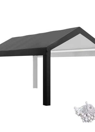 10 x 20ft Carport Roof, UV Resistant Canopy Replacement, Fits 84C-378V00 and 84C-206 Series, Dark Gray