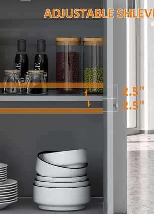 Rolling Kitchen Island Cart, Portable Serving Trolley Table with Drawer, Adjustable Shelf and 2 Towel Racks, Grey