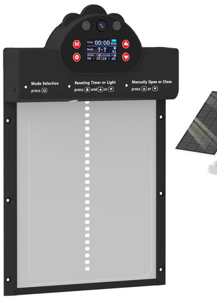 2K HD AI Camera Automatic Chicken Coop Door with APP Remote Control, WiFi Solar Powered with 5200 mAh Large Battery