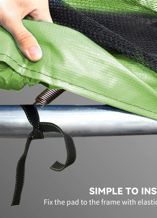 14FT Trampoline Spring Cover, Safety Trampoline Pad Replacement, Waterproof and Tear Resistant, All Weather Trampoline Accessories, Green