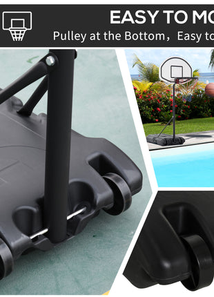 Height Adjustable Basketball Hoop, Portable Basketball Stand, 30" Backboard, Indoor Outdoor Goals Set for Kids Youth Adults