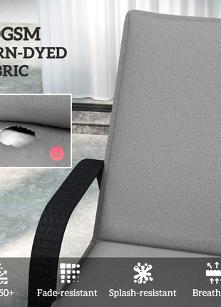 Foldable Chaise Lounge Cushion Set of 2, Outdoor Lounge Chair Cushion Set, UPF50+ 200gsm Fabric, 76" x 23", Gray
