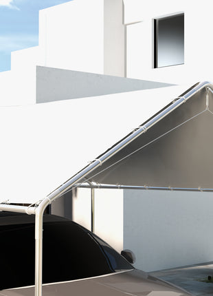 10 x 20ft Carport Roof, UV Resistant Canopy Replacement Cover with Ball Bungee Cords, White