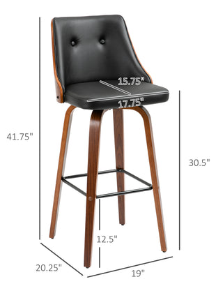 Bar Height Bar Stools Set of 2, Black
