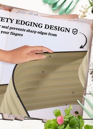 3-Tier Raised Garden Bed Set w/ Safety Edging, Open Bottom for Vegetables, Herbs, Flowers, 62.25" x 43" x 32.25", Cream