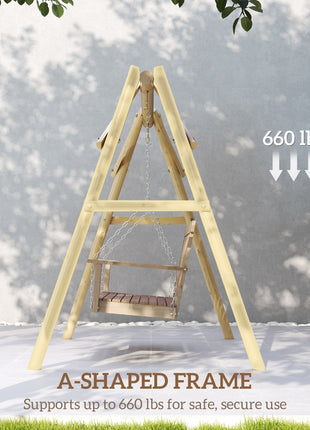 660 lbs Porch Swing Frame, A-Frame Hanging Chair Stand Only for DIY Painting, Swing Chair Stand for Backyard, Patio