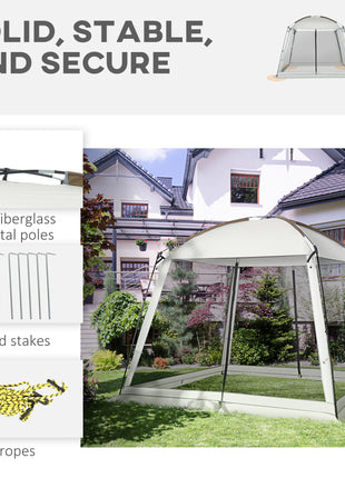 10' x 10' Screen House Room, UV50+ Screen Tent with 2 Doors and Carry Bag, Easy Setup, for Patios Outdoor Camping Activities