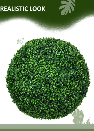 2 Pack Artificial Tree Boxwood Topiary Balls, 19.75 Inch