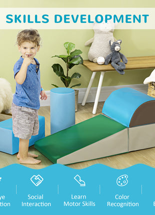 5 Piece Climb and Crawl Activity Play Set, Baby Soft Play Set, Foam Climbing Blocks for Toddlers, Kids Preschooler Indoor Play Equipment Contemporary