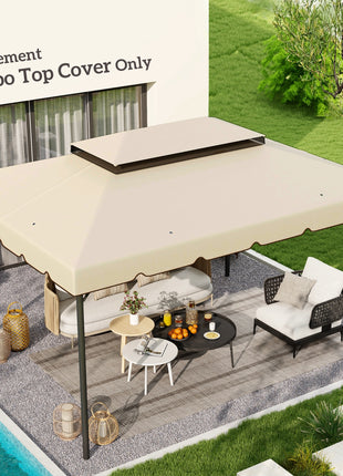 Model 84C-101 or 84C-144 13' x 10' Gazebo Replacement Canopy, Gazebo Top with Double Vented Roof (TOP ONLY), White