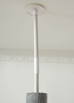 100" Cat Tree Height Adjustable Floor-to-Ceiling 4-Tier Kitty Climbing Activity Center Condo Cat Toy with Scratching Post Hanging Balls Play Rest Post Pet Furniture Grey