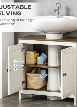 Bathroom Sink Cabinet, Freestanding Under Sink Cabinet Adjustable Shelf