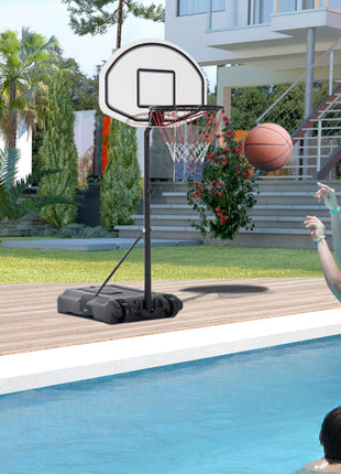 Height Adjustable Basketball Hoop, Portable Basketball Stand, 30" Backboard, Indoor Outdoor Goals Set for Kids Youth Adults