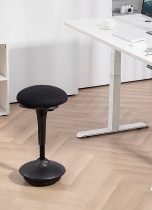 Backless Wobble Chair, Adjustable Active Ergonomic Stool Chair, with Rocking Motion, Padded, Black