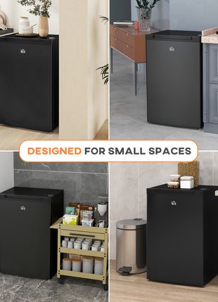 Upright Freezer, 3 Cu Ft Small Freezer with Reversible Single Door, Adjustable Thermostat for Home, Apartment, Black