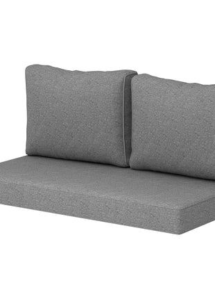 2 Seat Patio Furniture Cushions, 46x26x5 in, Thick Outdoor Loveseat Cushion Set with Removable Cover, Fade-Resistant Replacement Cushions for Outdoor Furniture, Couch, Bench, Swing, Gray