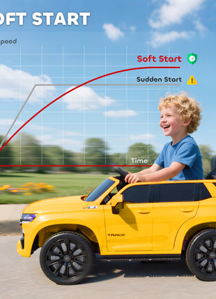Electric Ride on Car 12V Kids Ride-on Toy, Yellow