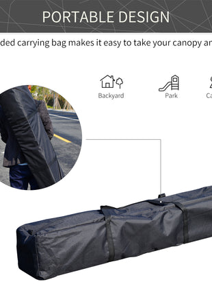 Slant Leg Pop Up Canopy Tent with American Flag Roof and Carry Bag, Beach Canopy Instant Sun Shelter, Height Adjustable, (10'x10' Base / 8'x8' Top)