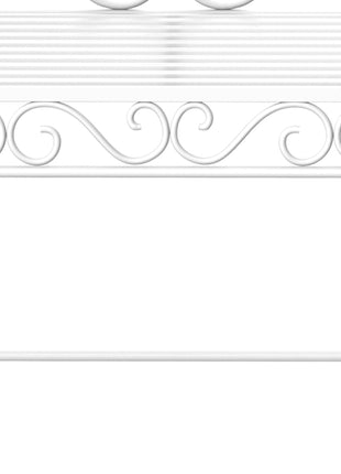 43" Garden Bench, Outdoor Patio Bench with Armrests, Metal Porch Bench for Backyard, Poolside, Lawn, Cream White